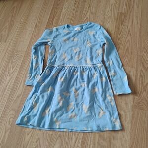 Livly Organic Bird Print Cotton Long Sleeve Dress Sz 5